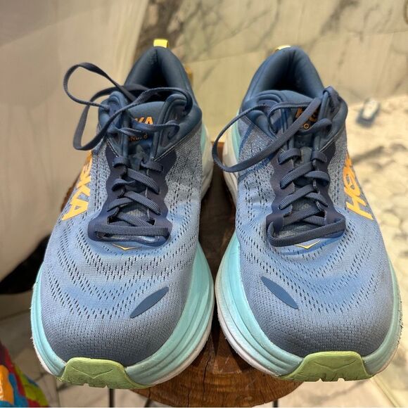 HOKA Bondi 8 Men's Size 13 Wide - outsole dmg - Picture 9 of 12